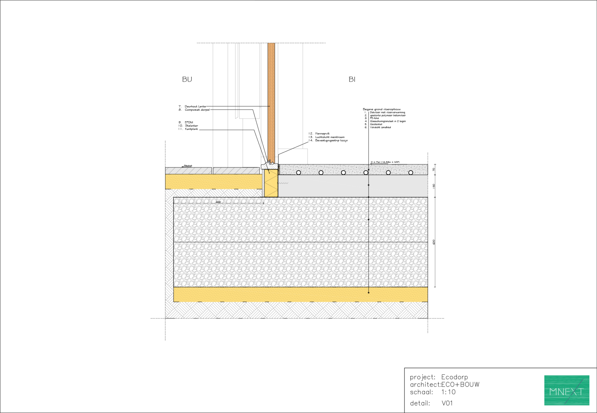 ECO+BOUW - V01 Wand maaiveld