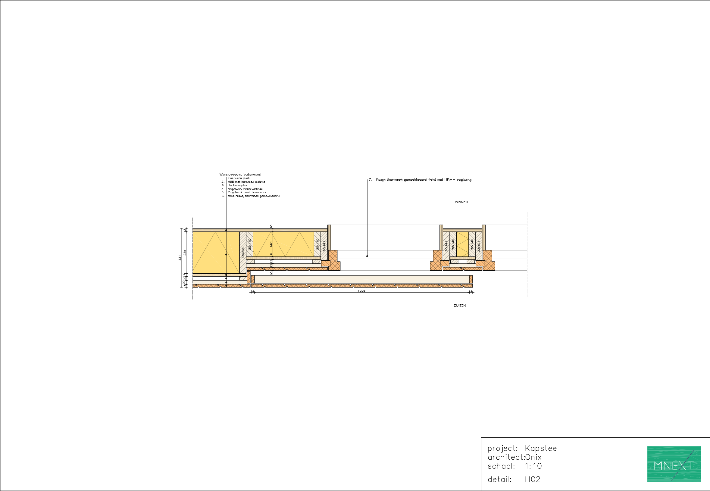 Kapstee - H02 Wand raam