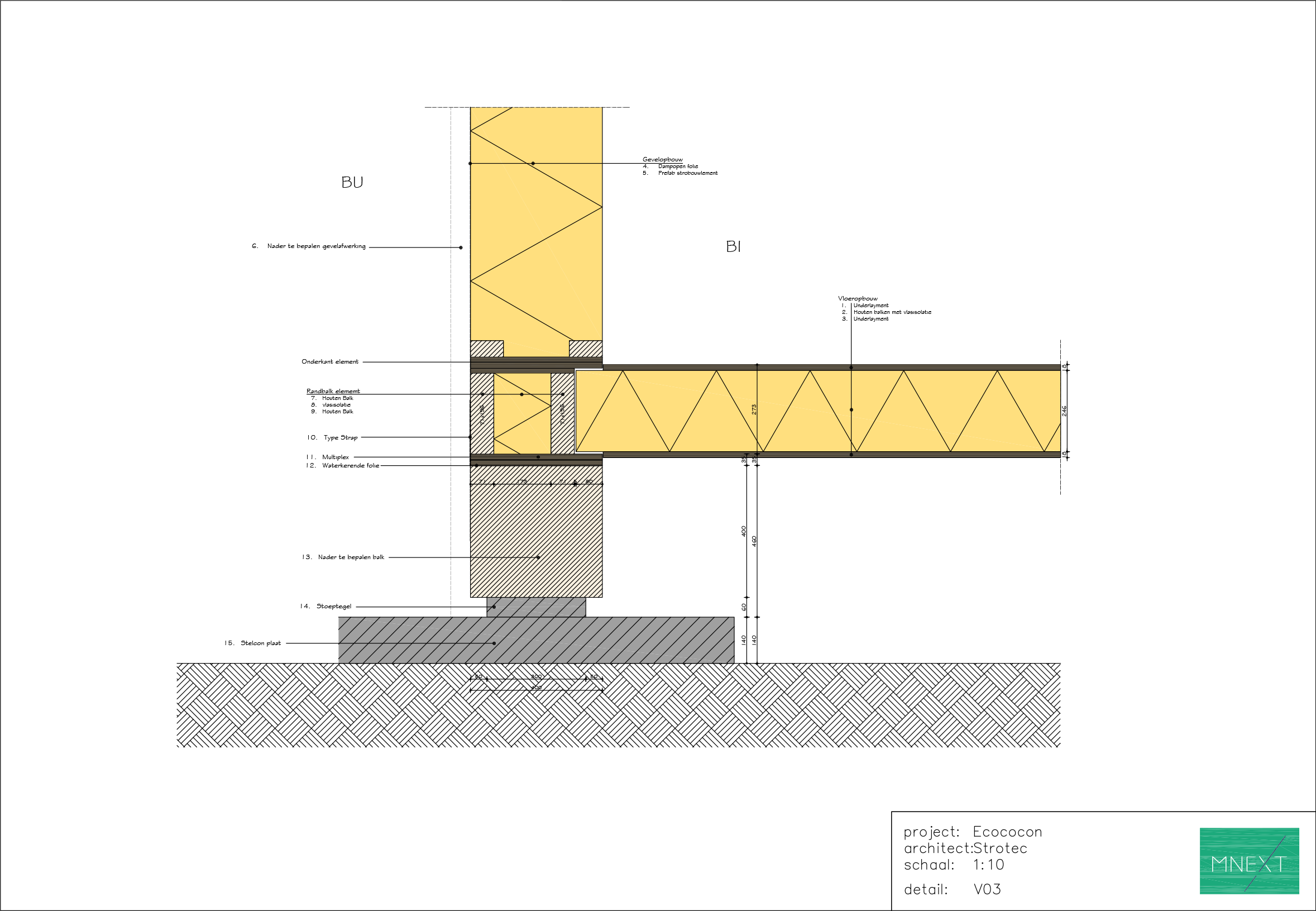 Strotec - V03 Wand maaiveld